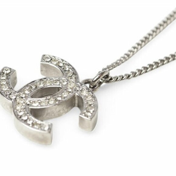 CHANEL Silver Logo Necklace - Picture 5 of 6